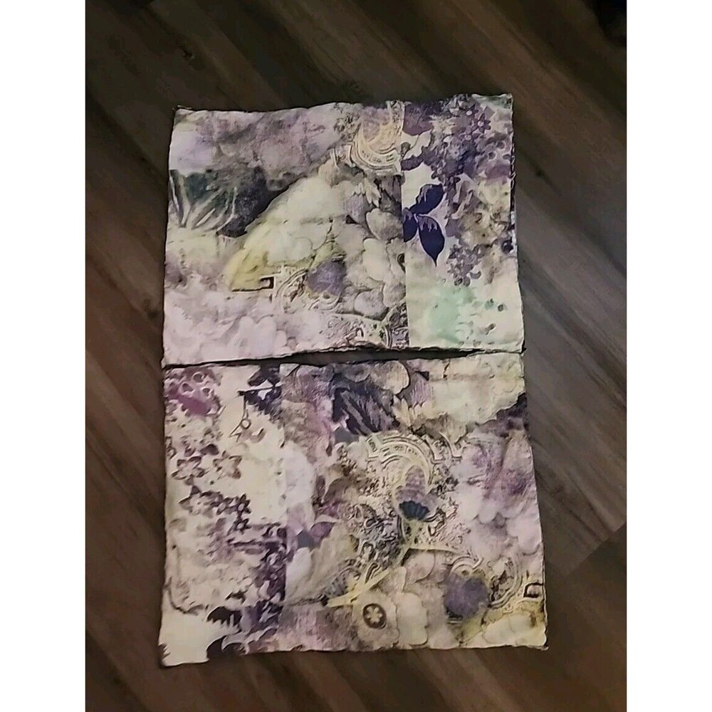 Pillow Case Sham 24 X 18 Purple Pink Floral Eco Print Y2k